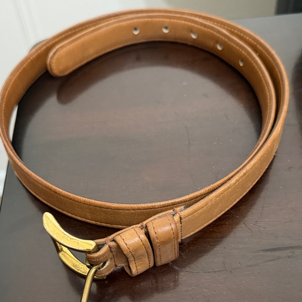 Coach Tan cowhide Leather Belt with Brass Buckle✨ - Picture 11 of 12